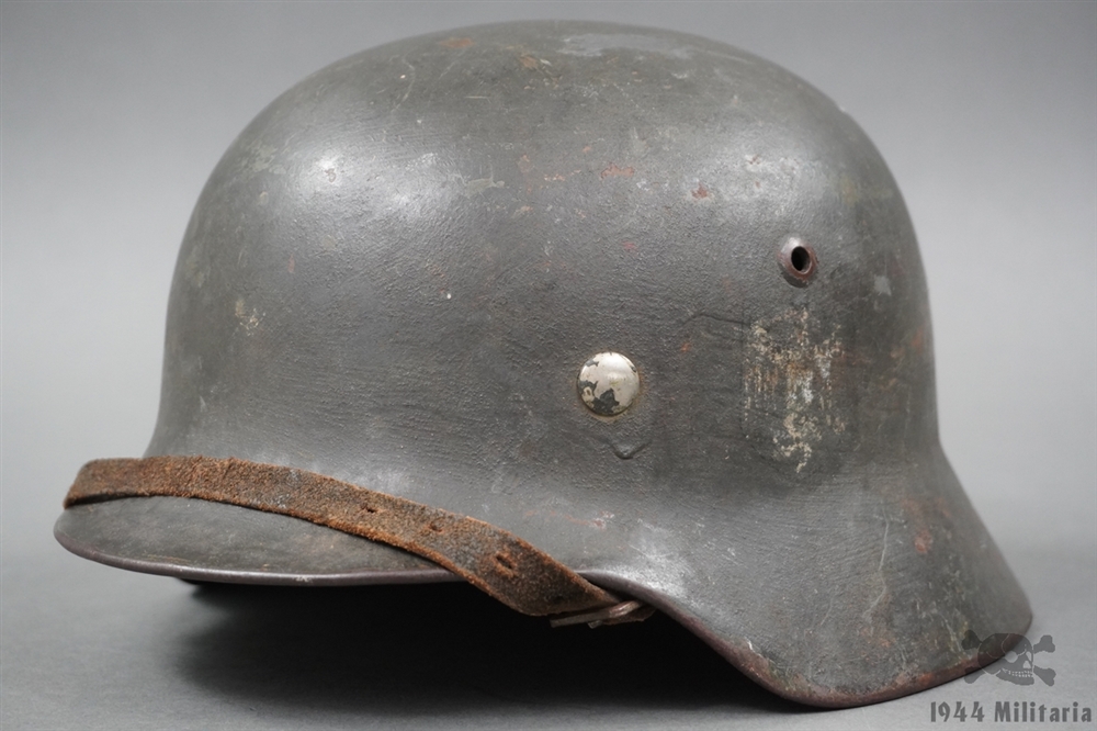 Original German WWII Heer Single Decal Reissued M35 Helmet