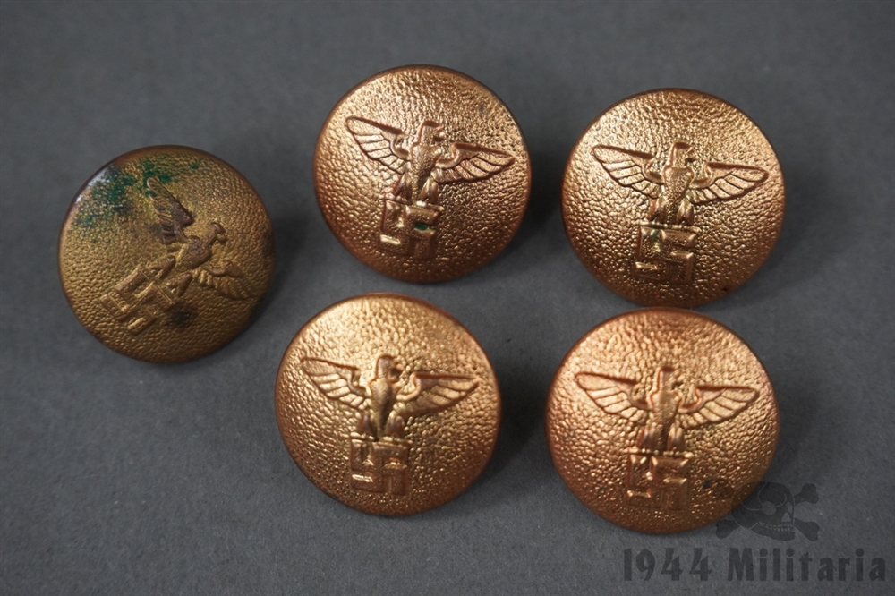 Original Third Reich Political Leaders Uniform Buttons