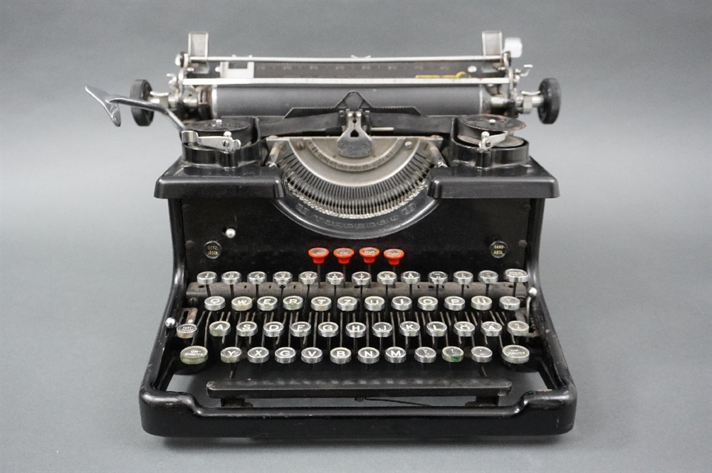 Original German WWII Office Typewriter With SS Key Made By Torpedo