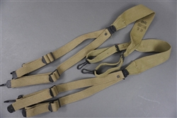 Original US WWII M1936 Web Equipment Suspenders